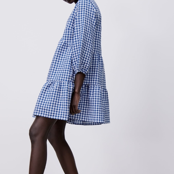 Zara Gingham Mini Dress - Picture 3 of 5